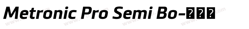 Metronic Pro Semi Bo字体转换